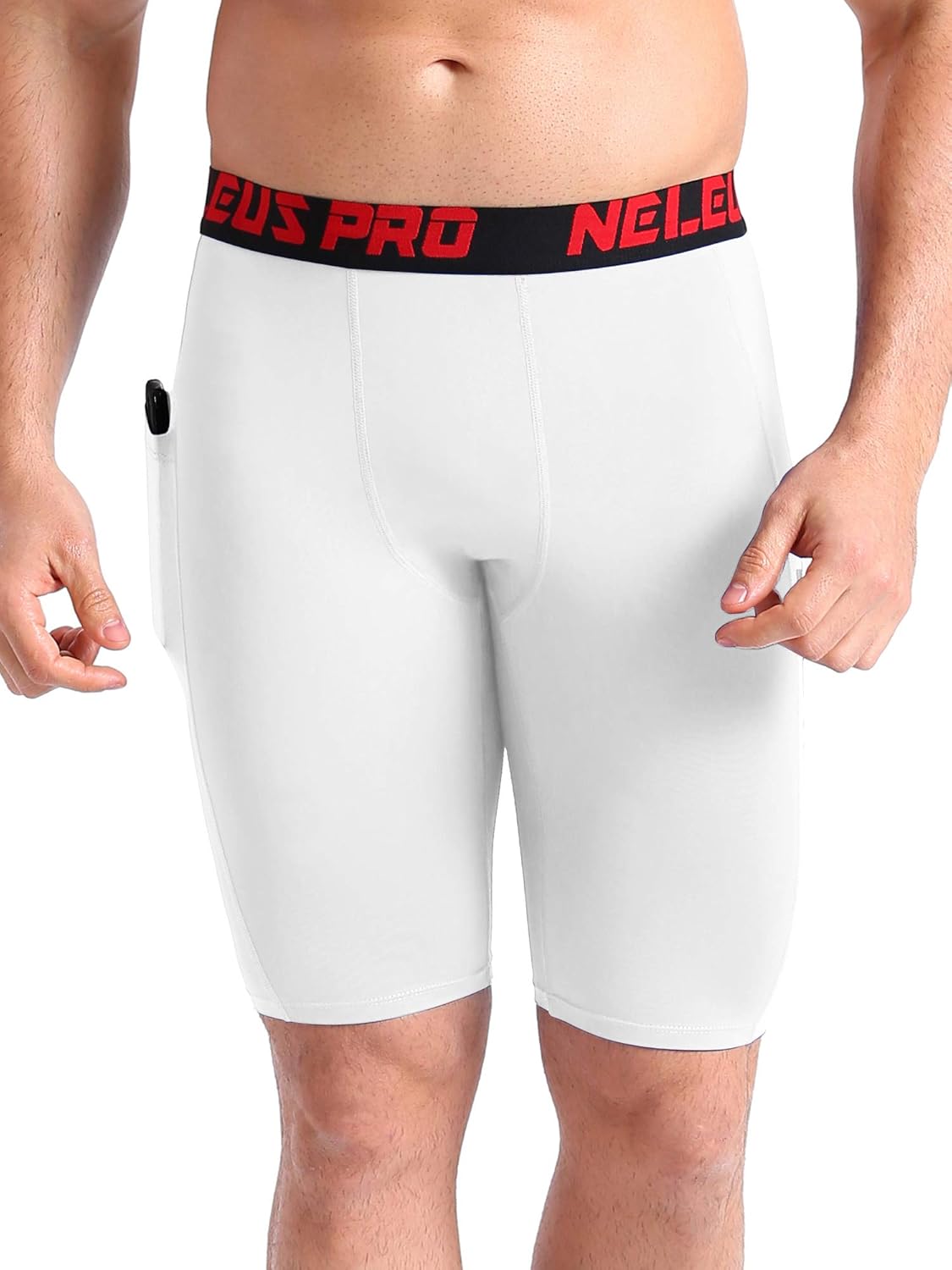Men'S 3 Pack Running Compression Shorts with Pockets
